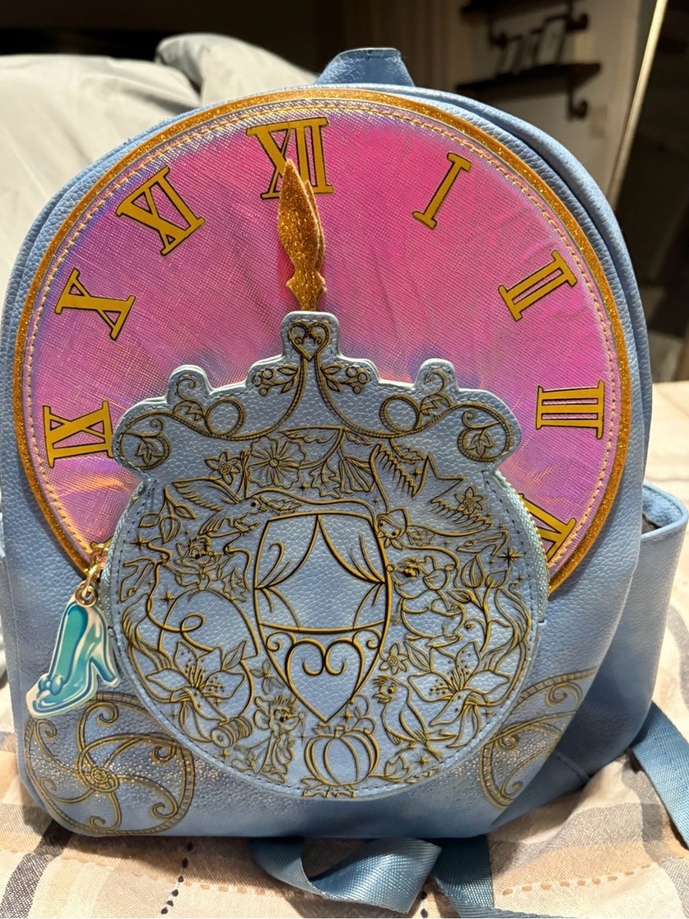 Blue Cinderella-Themed Women's Mini Backpack